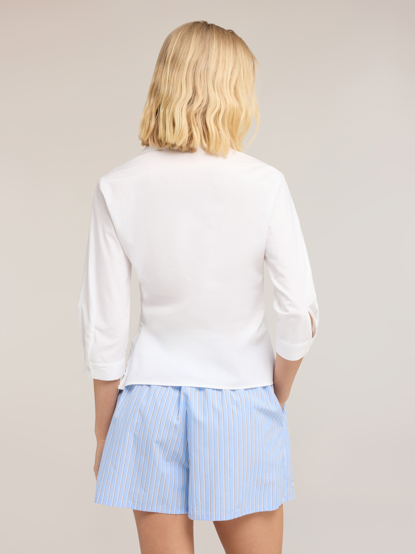 Camicia wrap in popeline image number 1