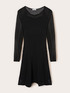 Vestito svasato in maglia traforata image number 4