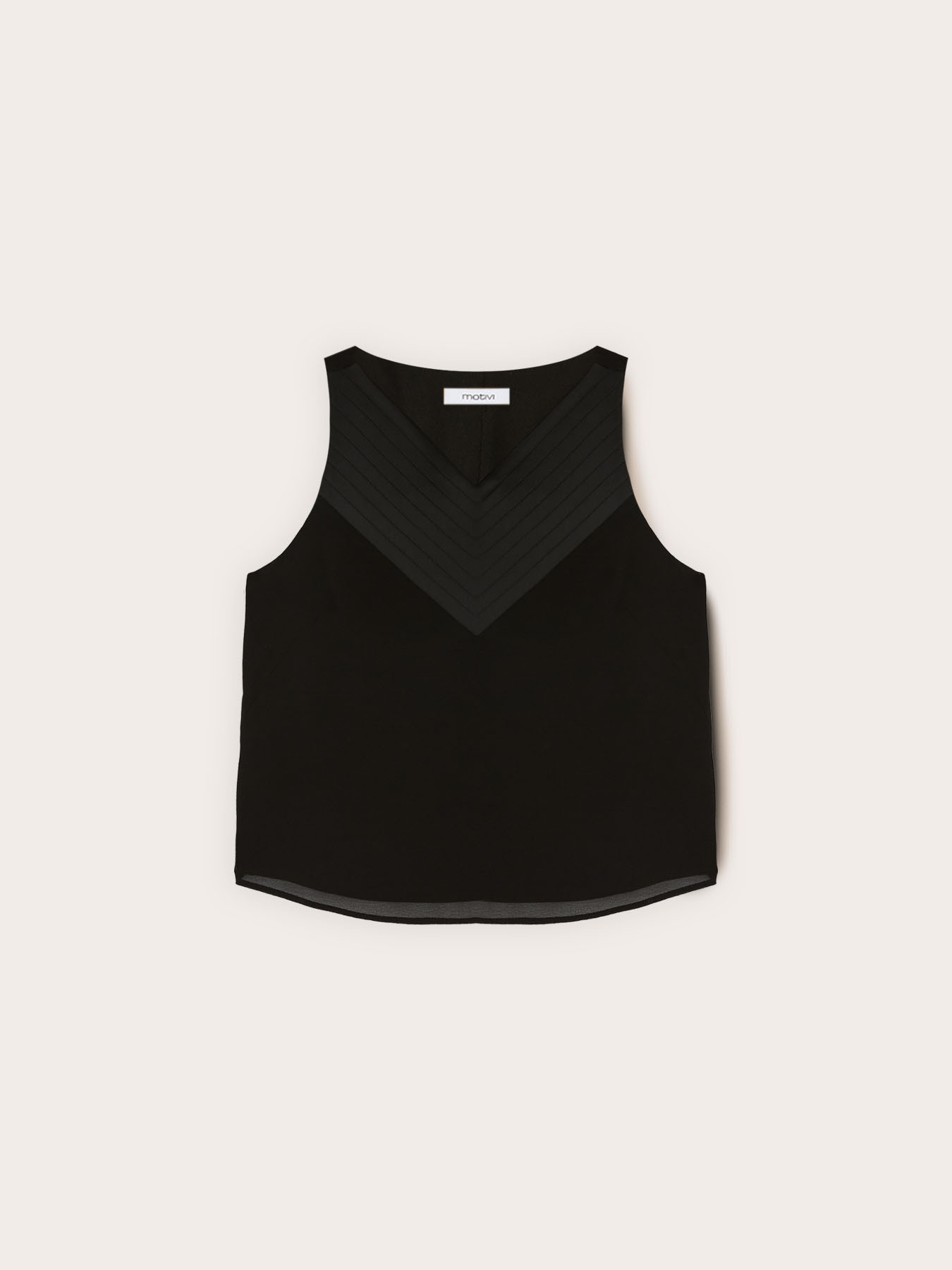 Top in georgette con scollo a V image number 4