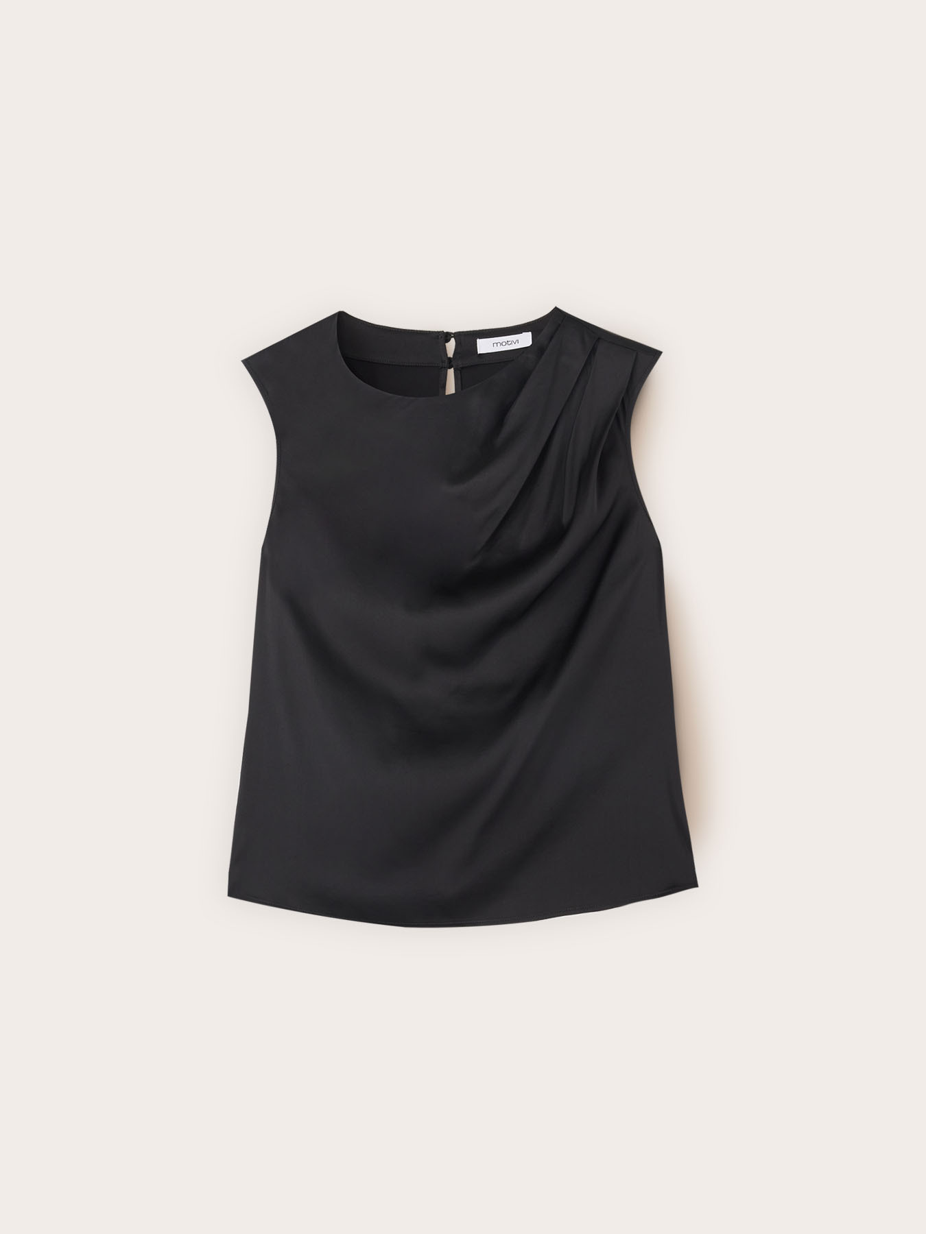 Top in raso con drappeggio asimmetrico image number 4