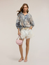 Blusa in mussola di cotone con stampa image number 0
