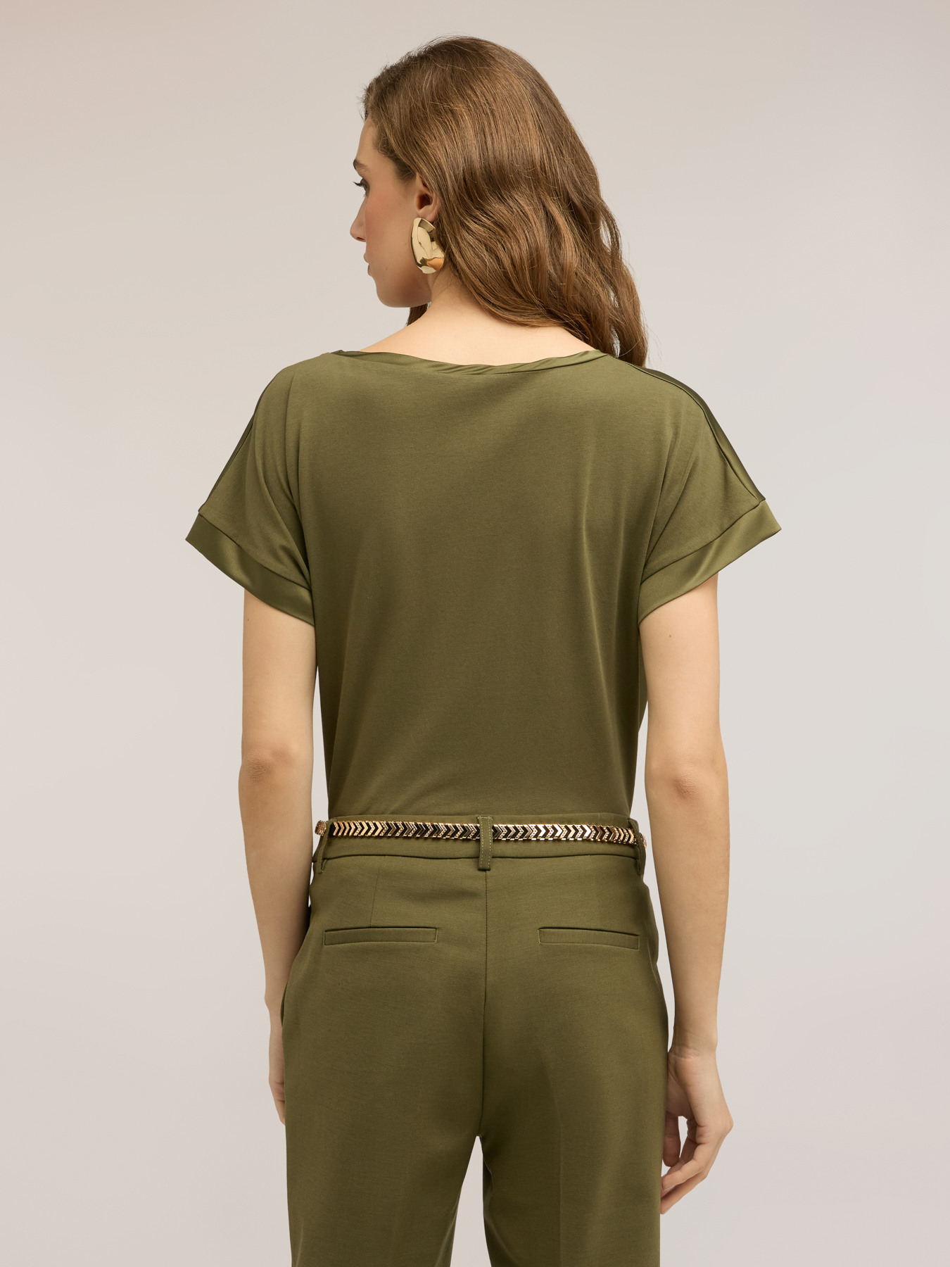 T-shirt bimaterica misto cotone image number 1