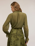 Blusa in georgette con maniche ricamate image number 1