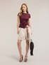 T-shirt con drappeggio laterale asimmetrico image number 0