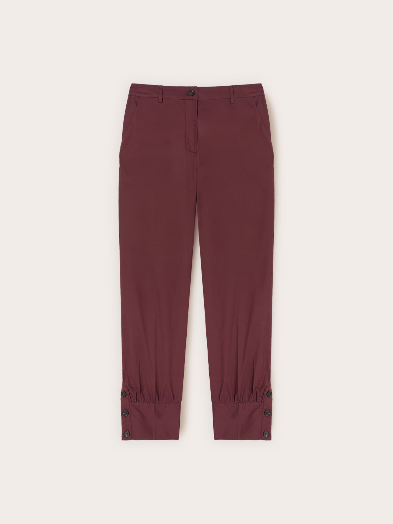 Pantaloni con polso in popeline image number 4