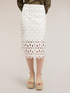 Gonna tubino in tessuto coated effetto sangallo image number 2