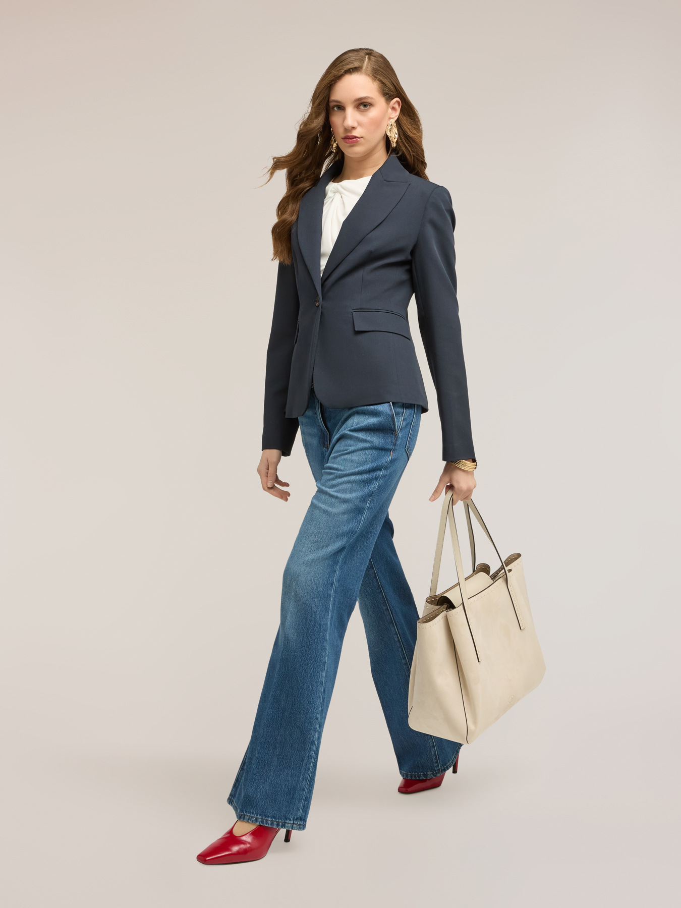 Blazer monopetto con revers image number 0
