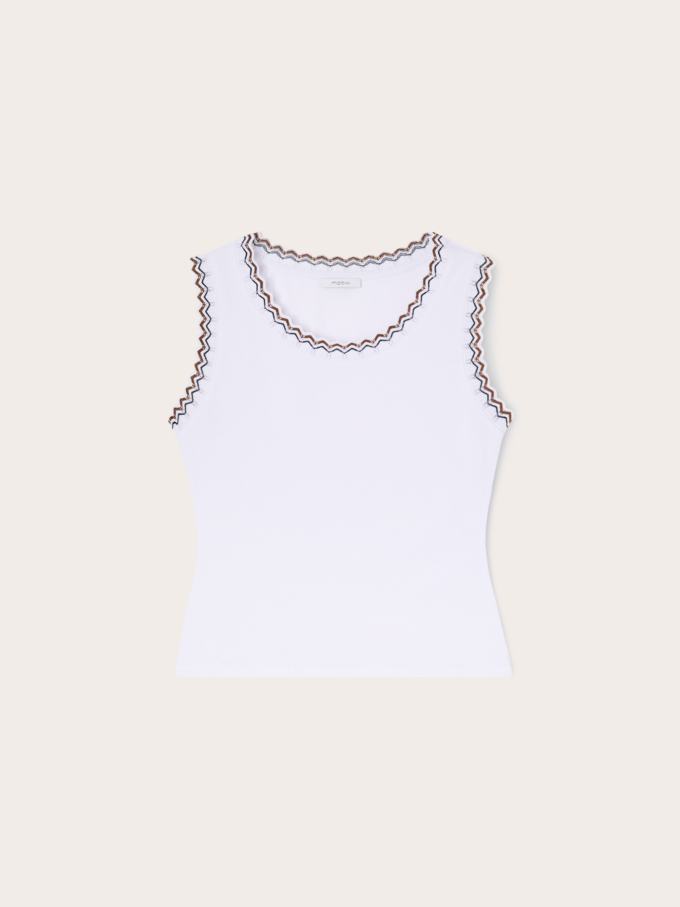 Top in jersey con bordo in maglia image number 4