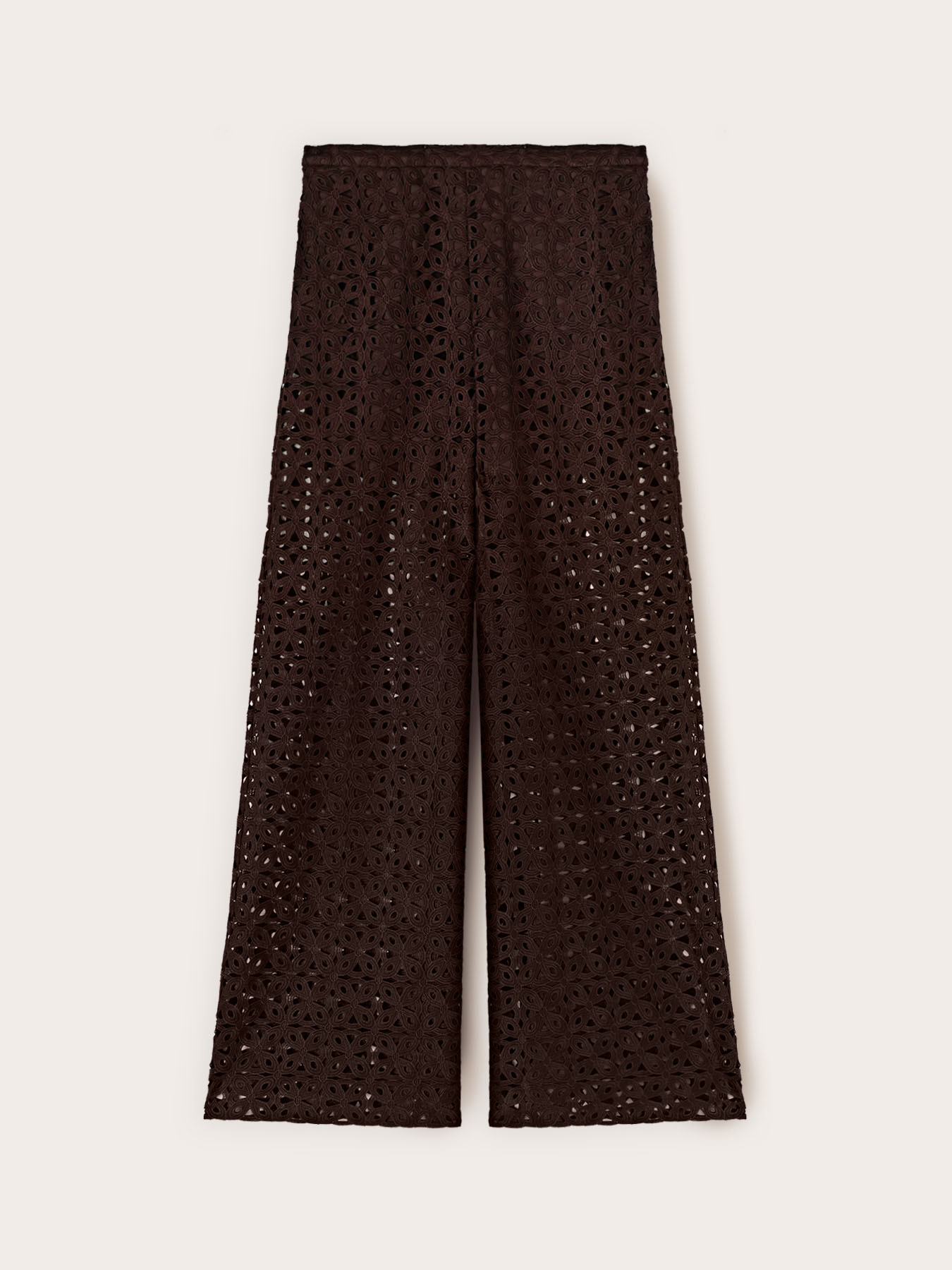 Pantaloni palazzo in pizzo macram&eacute; image number 4