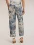 Pantaloni boyfit in drill di cotone stampato image number 1