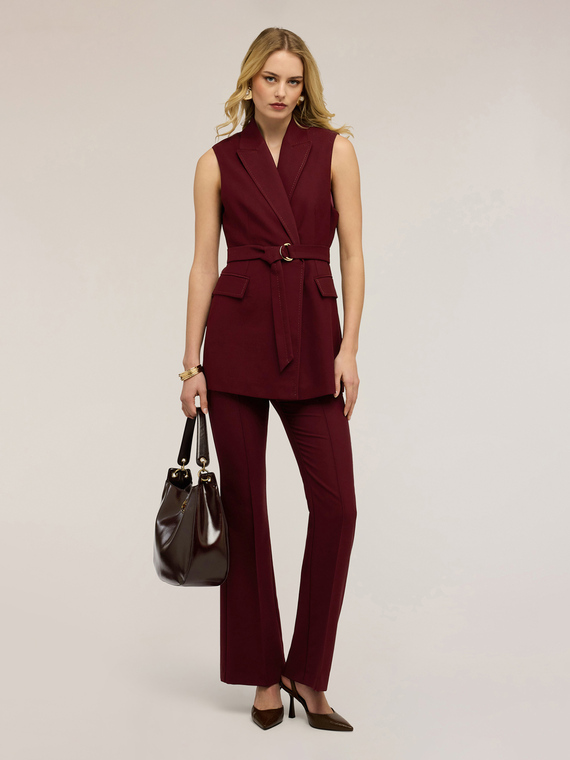Gilet doppiopetto con cintura