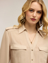 Camicia in georgette con dettagli military image number 3