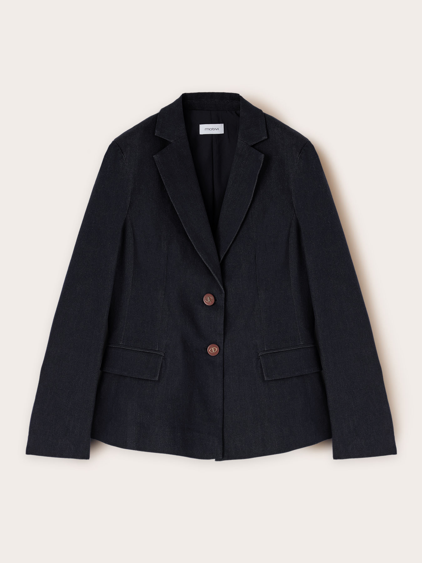 Giacca blazer monopetto in denim image number 4