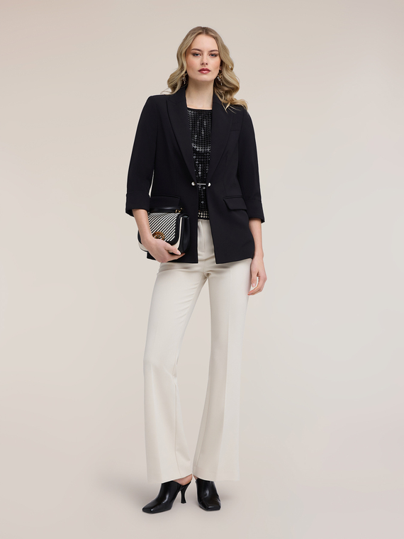 Giacca blazer con gemelli gioiello
