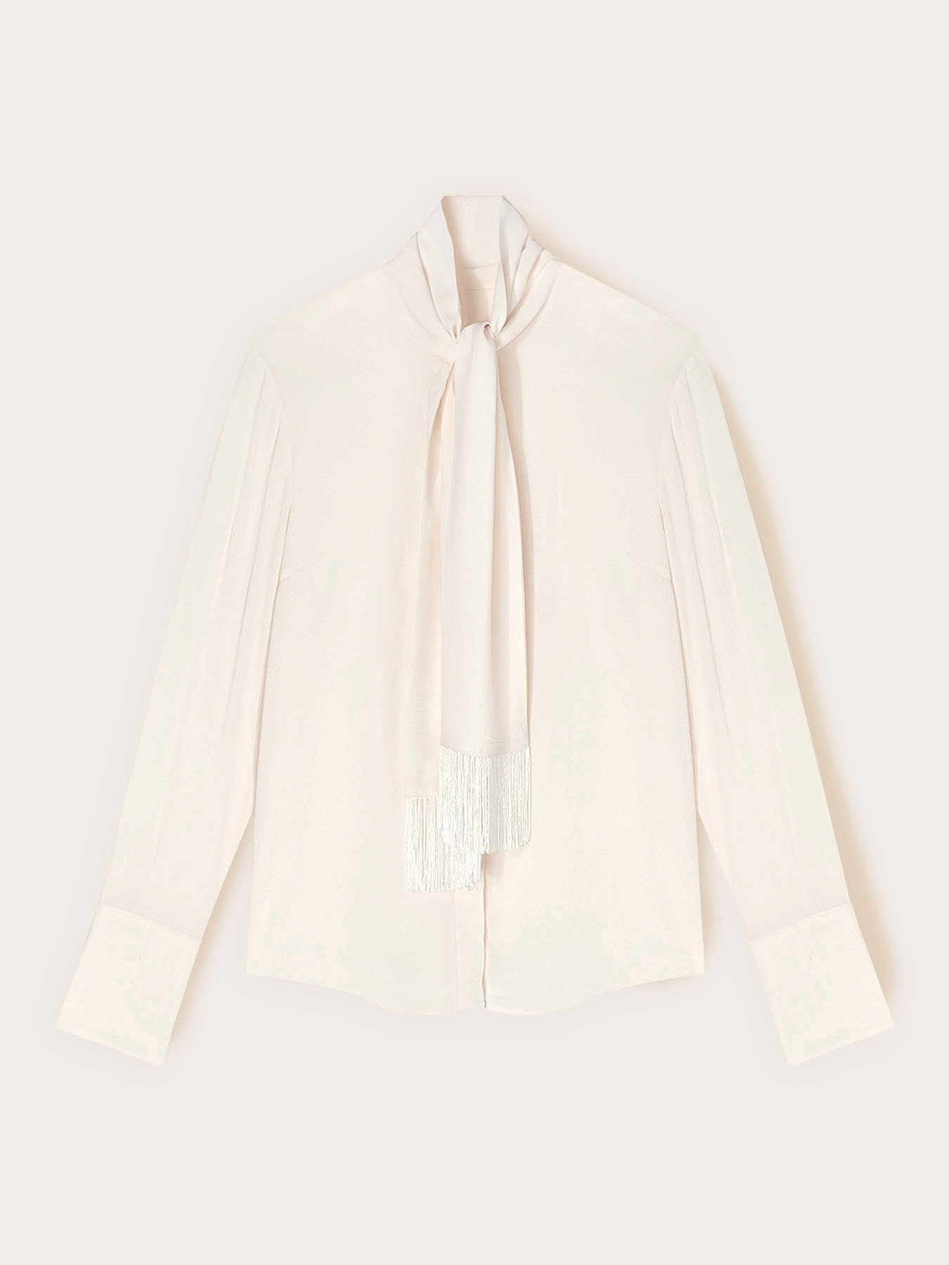 Camicia in georgette con sciarpa image number 4