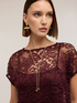Blusa corta in pizzo image number 0