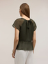 Blusa in mussola con lacci intrecciati image number 1