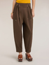 Pantaloni in popeline con lacci in vita image number 2