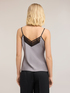 Top in raso con bordo in tulle image number 1