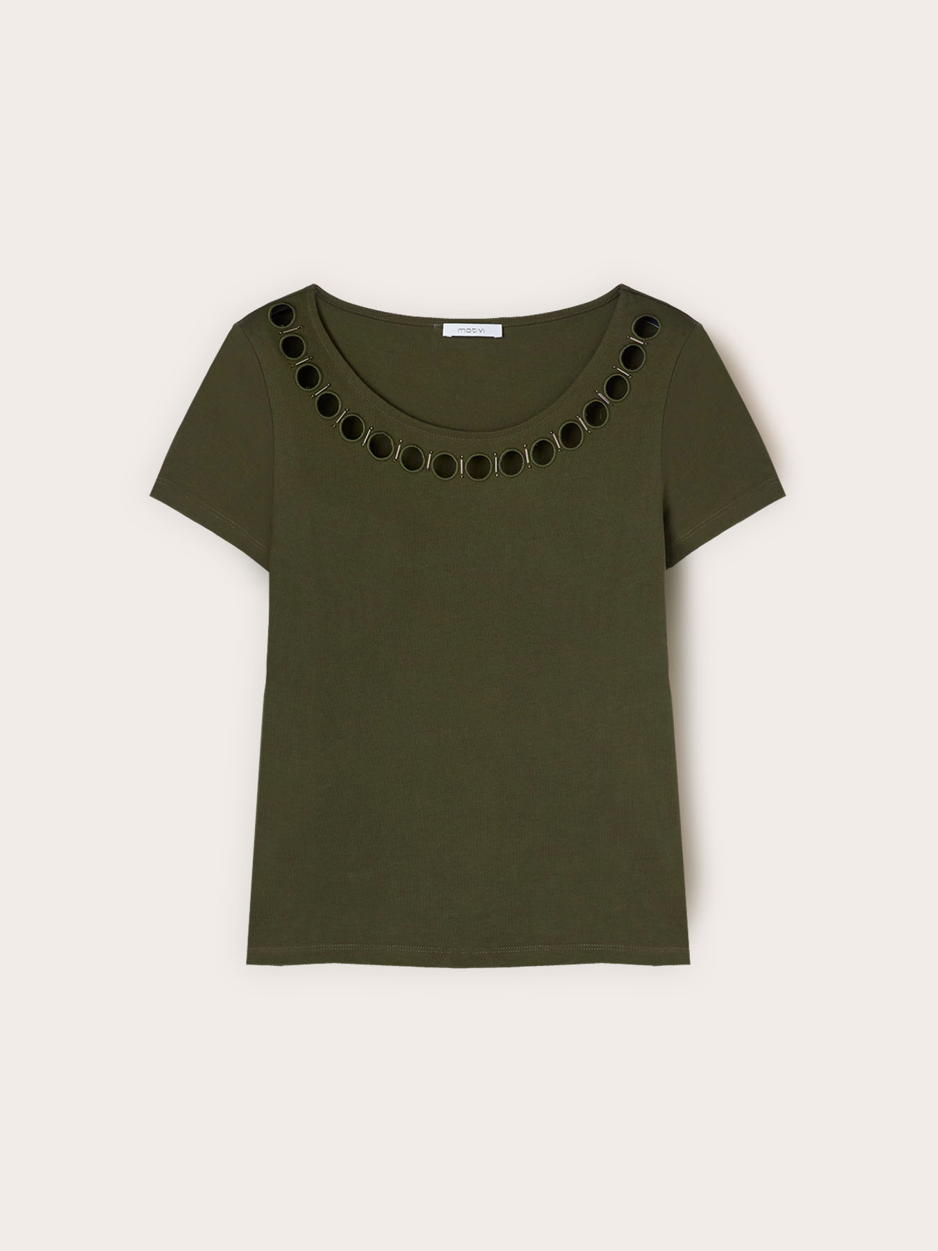 T-shirt con motivi cut-out image number 4