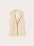 Gilet in tessuto tinto filo a righe image number 4