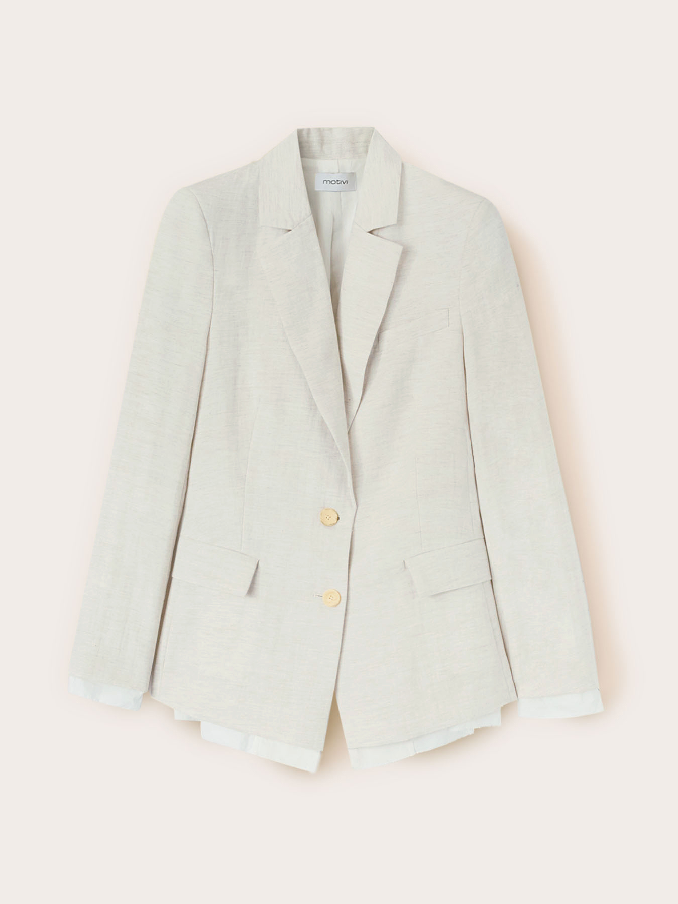 Blazer strutturato in misto lino image number 4