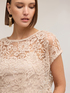 Blusa corta in pizzo image number 3