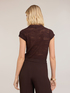 Polo in maglia con bordi in paillettes image number 1