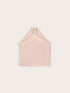Top halter neck con inserti in pizzo image number 4