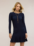 Vestito svasato in maglia con tasche image number 0