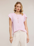Blusa in cr&ecirc;pe de chine con pieghe image number 0