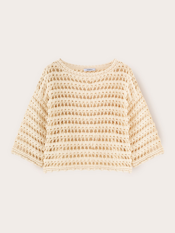 Maglia effetto crochet