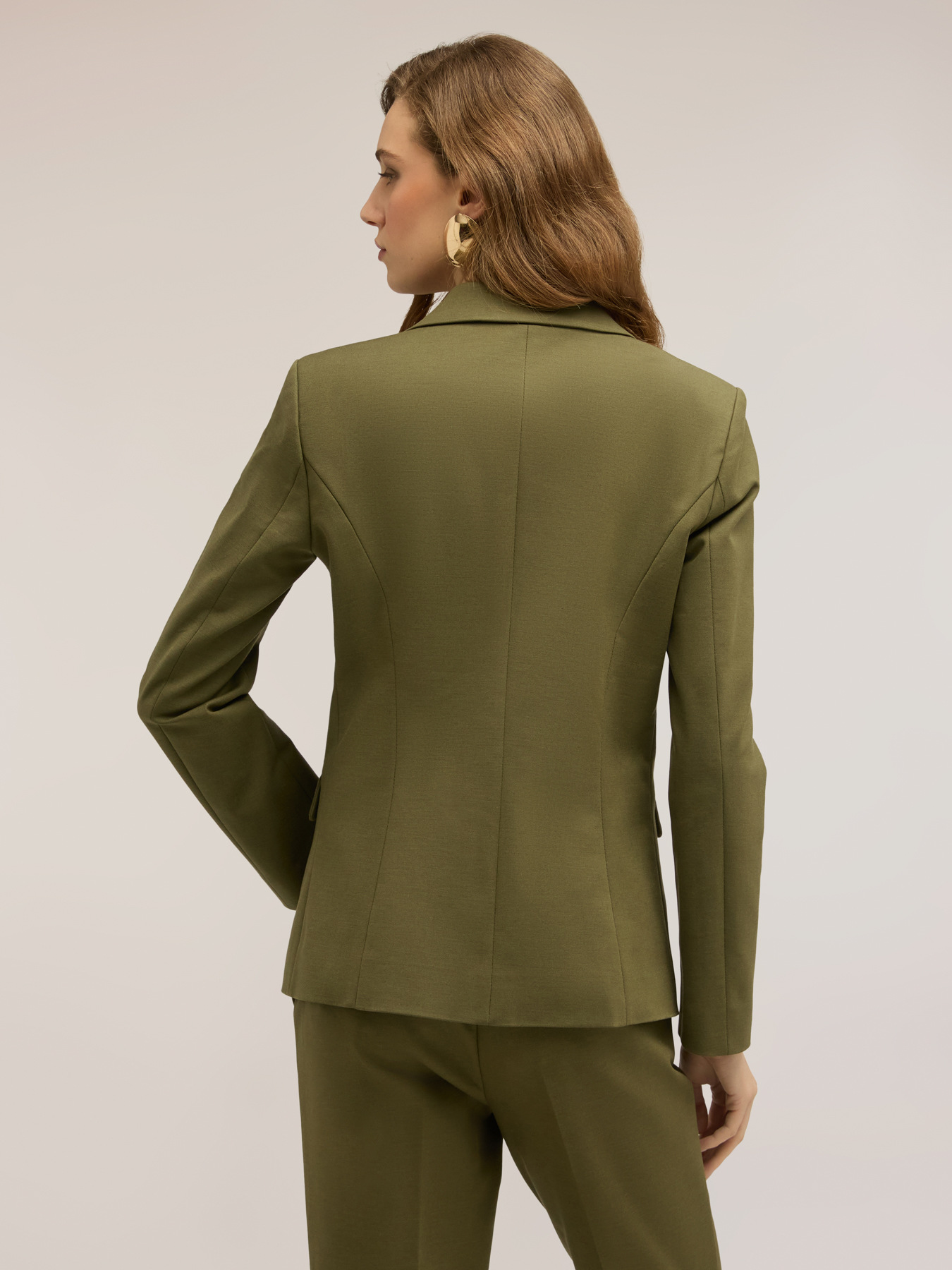 Blazer monopetto in cotone viscosa image number 1