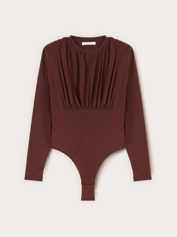 Body in jersey con drappeggio
