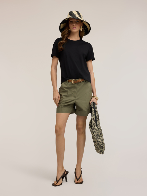 T-shirt boxy con logo ricamato