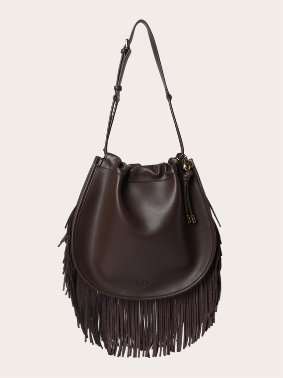 Borsa secchiello con frange