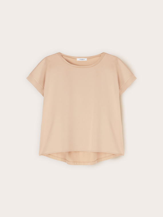 T-shirt bimaterica misto cotone