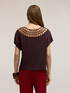 T-shirt in jersey con lavorazione effetto pizzo image number 1