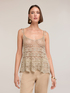 Top in maglia traforata in lurex image number 2