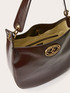 Hobo bag in tessuto spalmato lucido image number 4