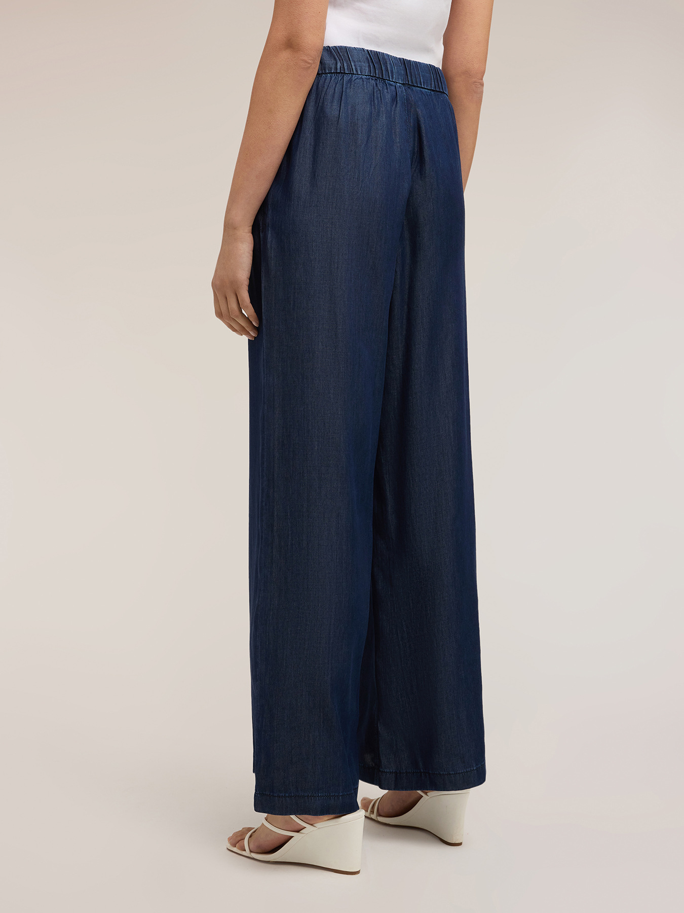 Jeans palazzo in denim lyocell image number 1
