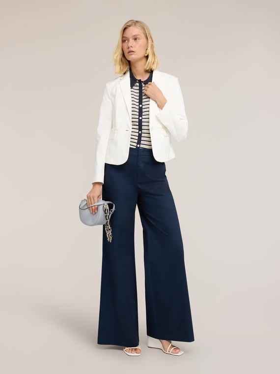 Blazer sartoriale in misto cotone