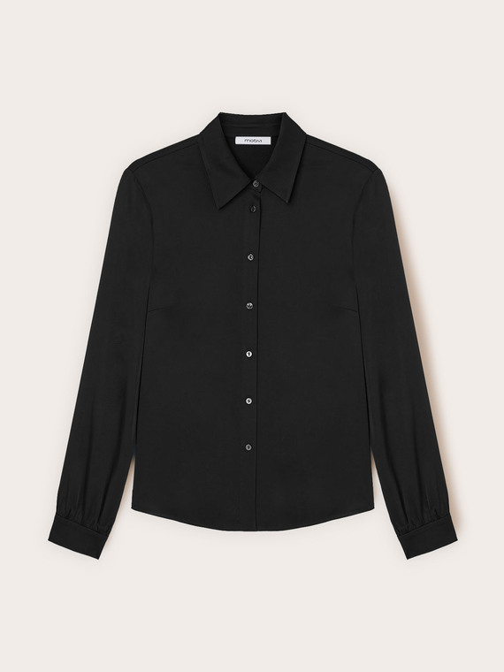 Camicia in raso di viscosa