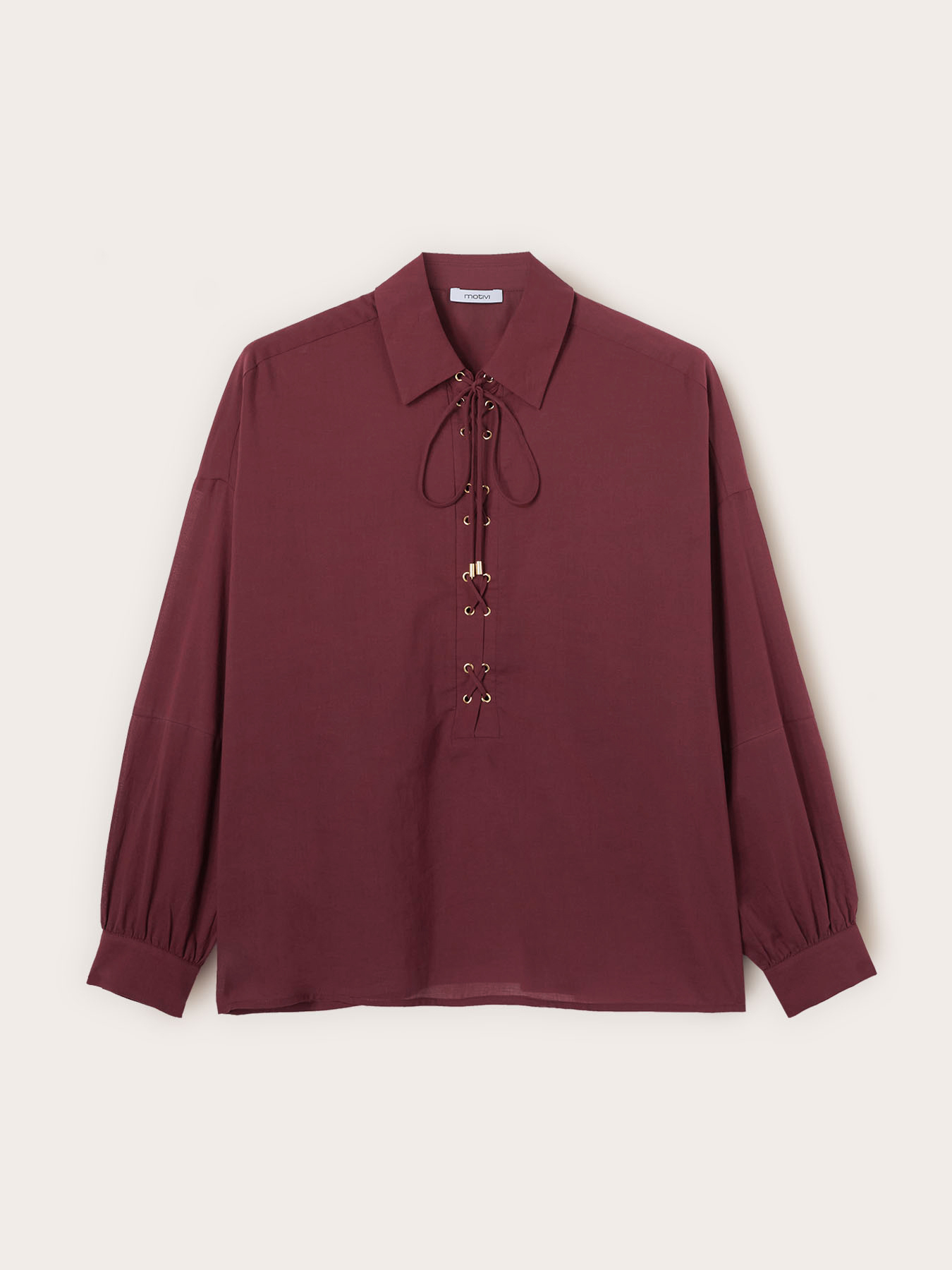 Camicia over in mussola con lacci image number 4