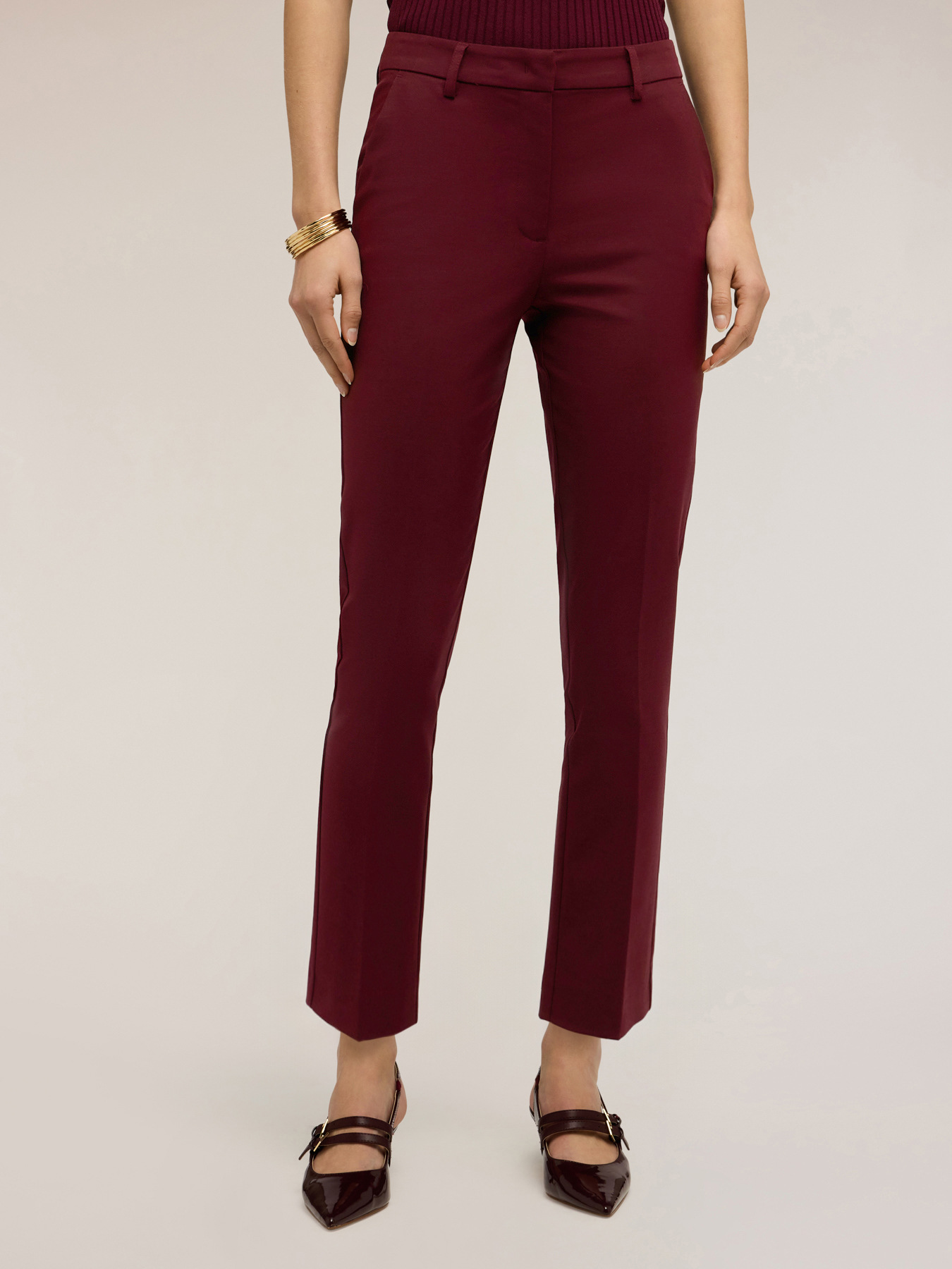 Pantaloni regular misto cotone viscosa image number 2