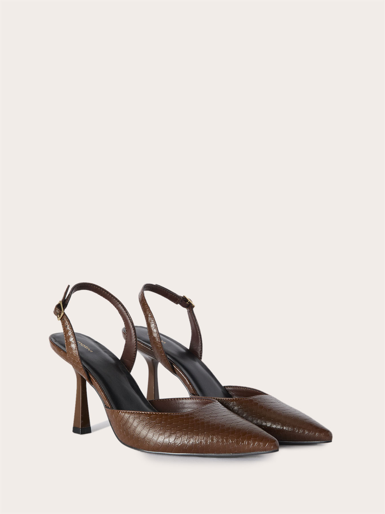 D&eacute;collet&eacute; slingback effetto pitone image number 2