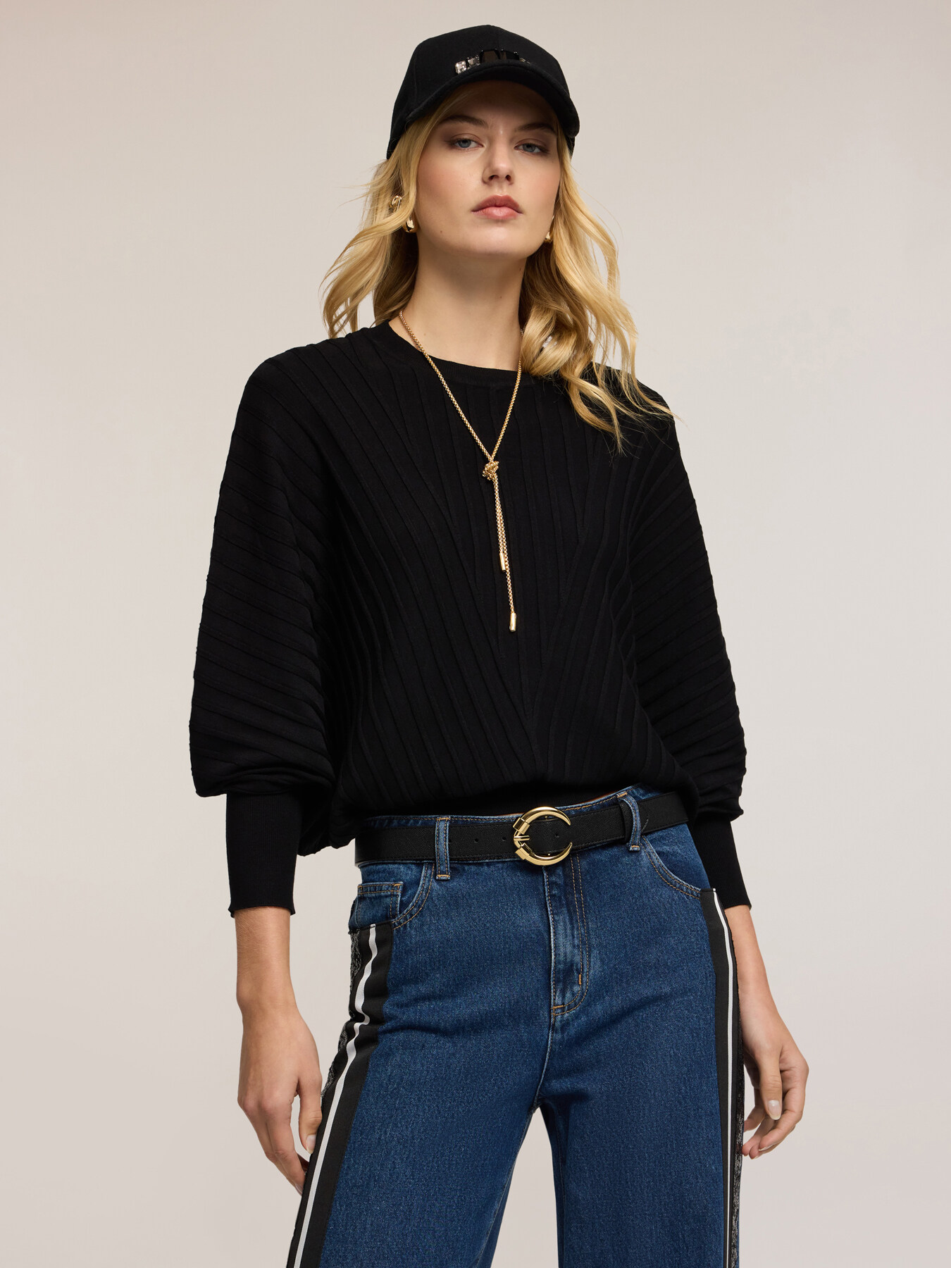Maglia oversize pliss&eacute; image number 0