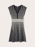 Vestito flare in maglia a righe image number 4
