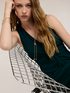 Vestito tubino in georgette con drappeggio image number 3
