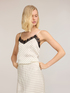 Top sottoveste in raso a pois image number 2
